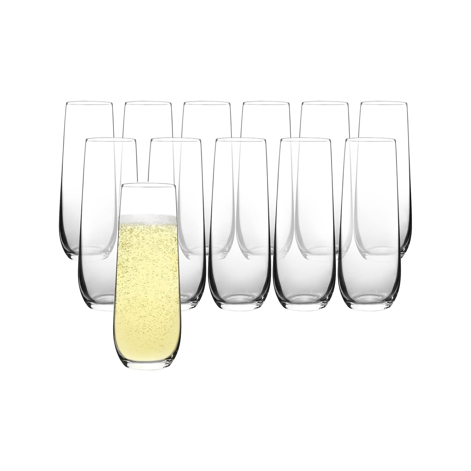 Stemless Champagne Flutes Set of 12
