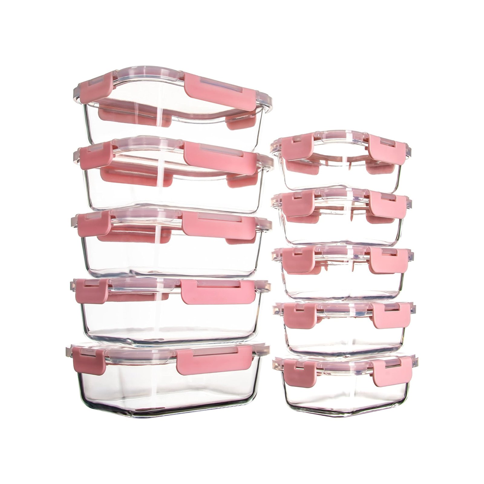 Glass Food Storage Containers, 10 Pack